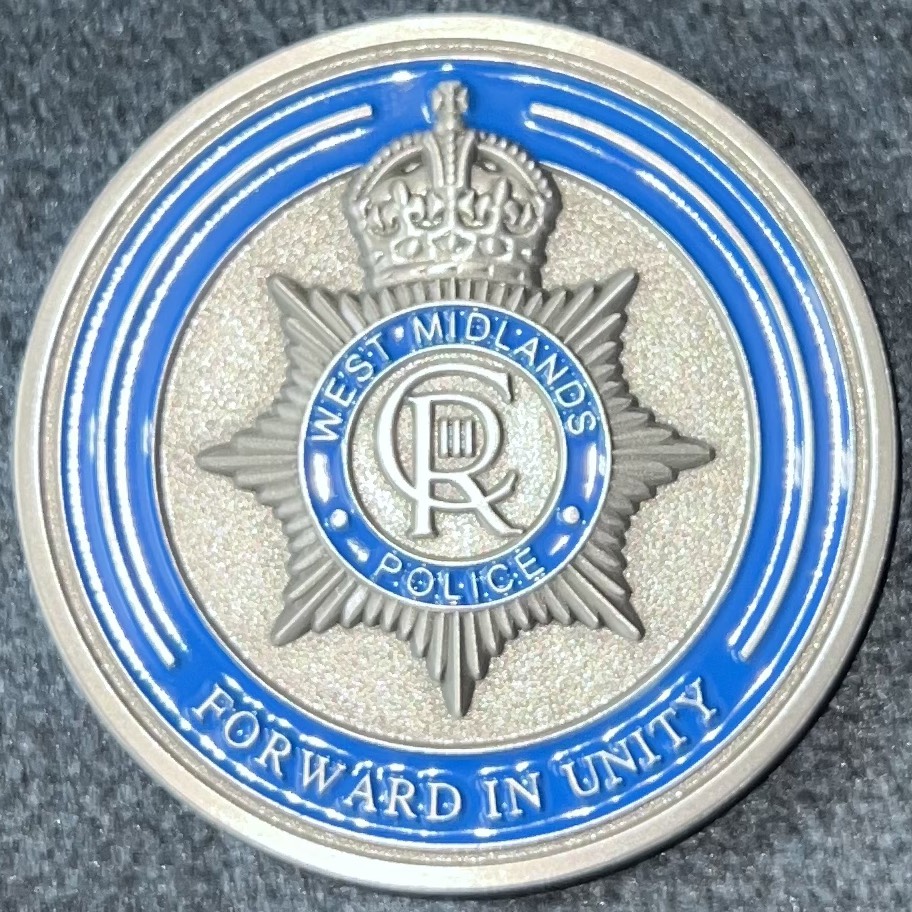 West Midlands Police Drones Challenge Coin — back