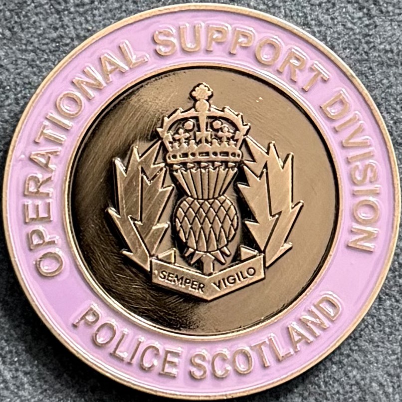 Police Scotland CBNR MASAT Challenge Coin — back
