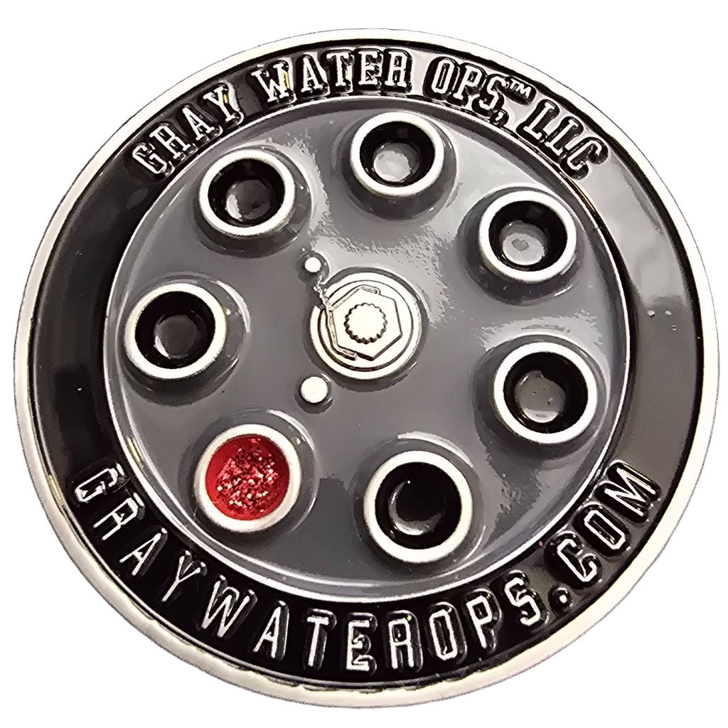 Graywater Ops Camel Races Challenge Coin — back
