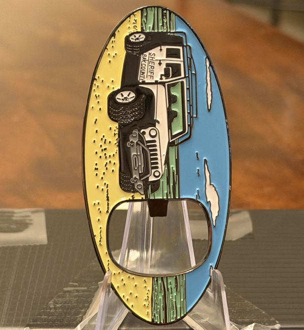 Bay County Sheriff Surfboard — back