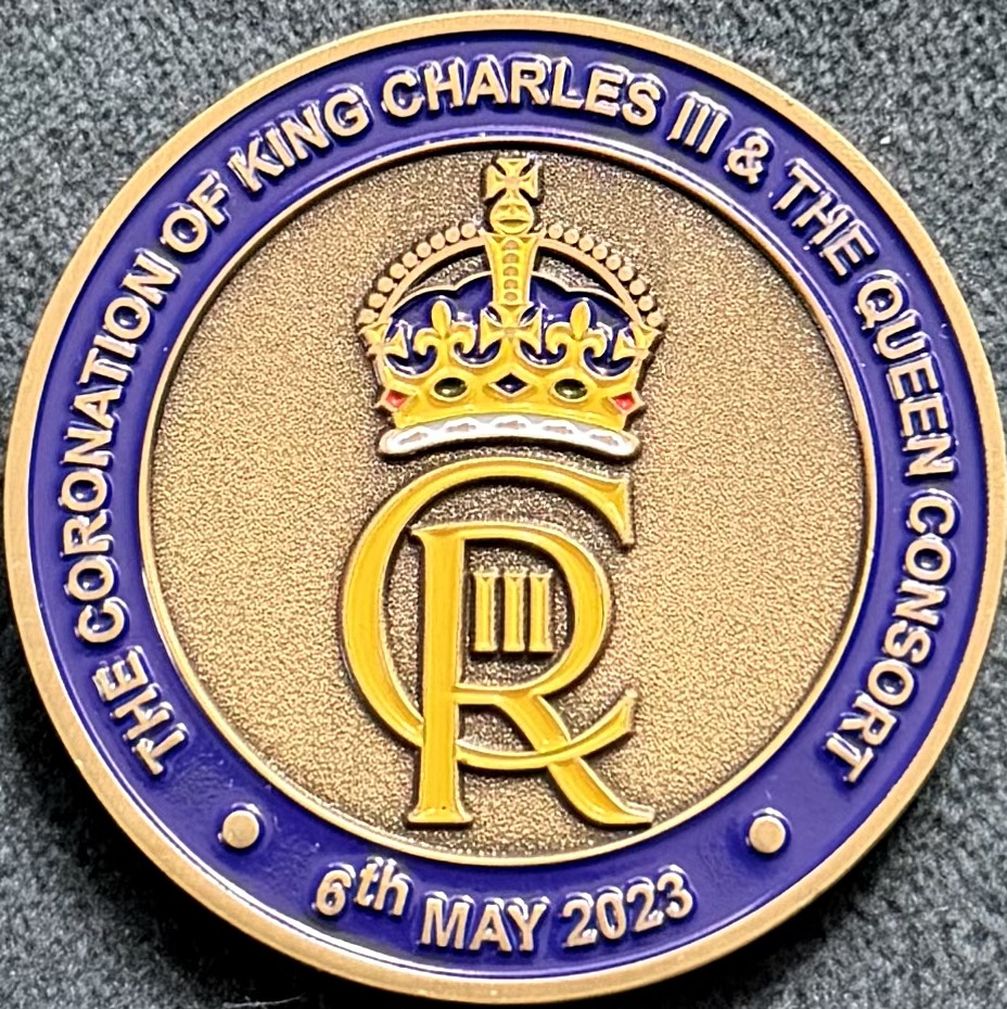 Metropolitan Police Marine Policing Unit The Coronation of King Charles III Challenge Coin — front