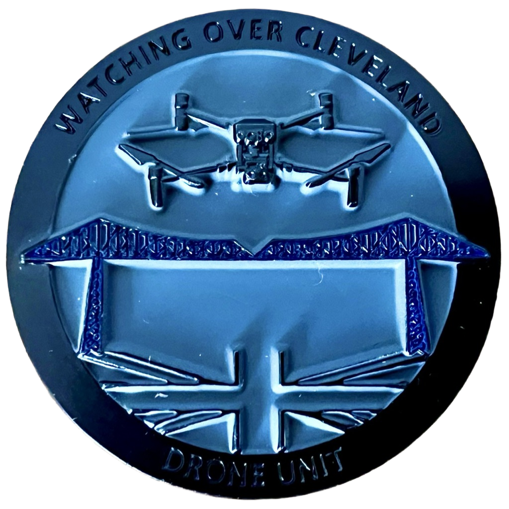 Cleveland Police Drone Unit Challenge Coin - Black — front