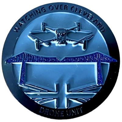 Cleveland Police Drone Unit Challenge Coin - Black
