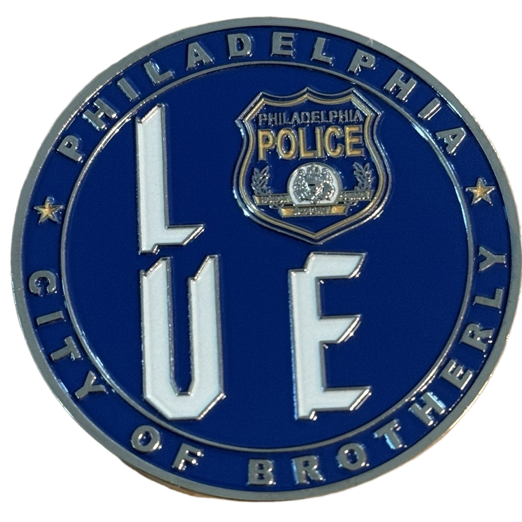Philadelphia Police Department City of Brotherly Love Challenge Coin — front