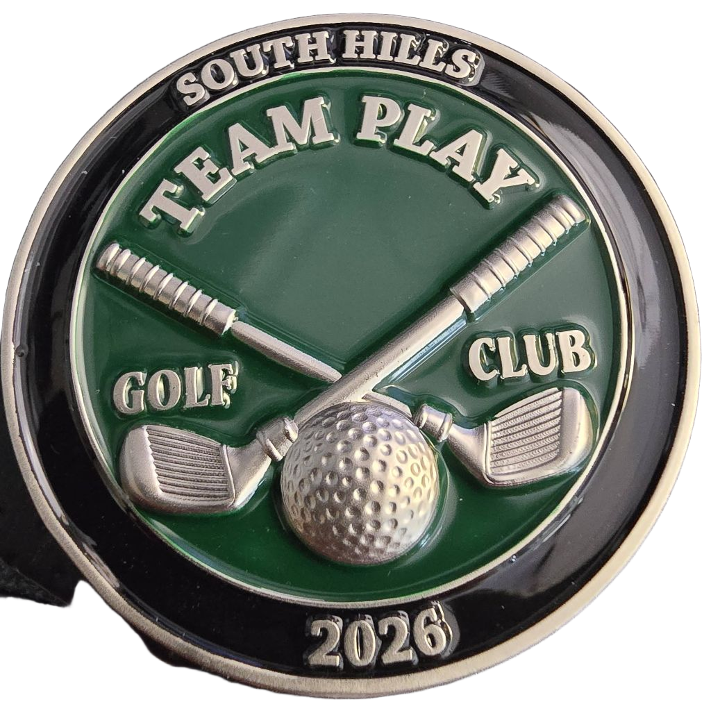 South Hills Team Play Golf Club Challenge Coin — back
