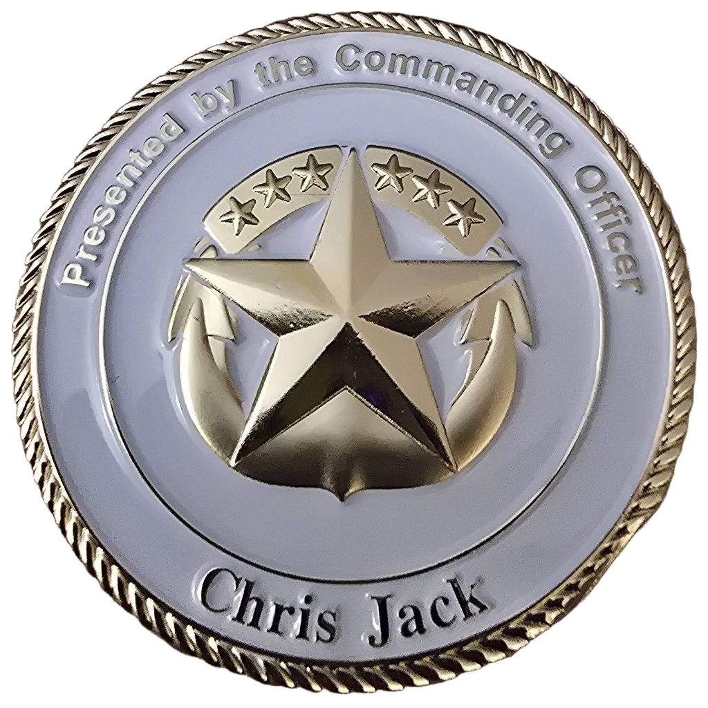 USS Rhode Island SSBN-740 Challenge Coin — back