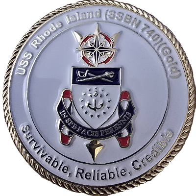 USS Rhode Island SSBN-740 Challenge Coin