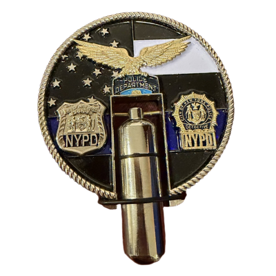 NYC Skyline challenge coin with Cigar Punch