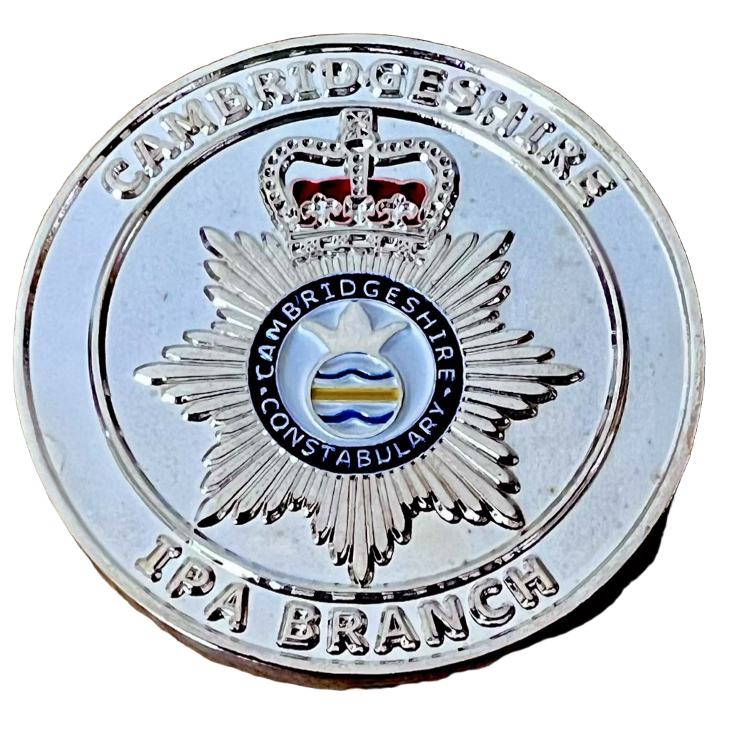Cambridgeshire Police IPA Challenge Coin — front