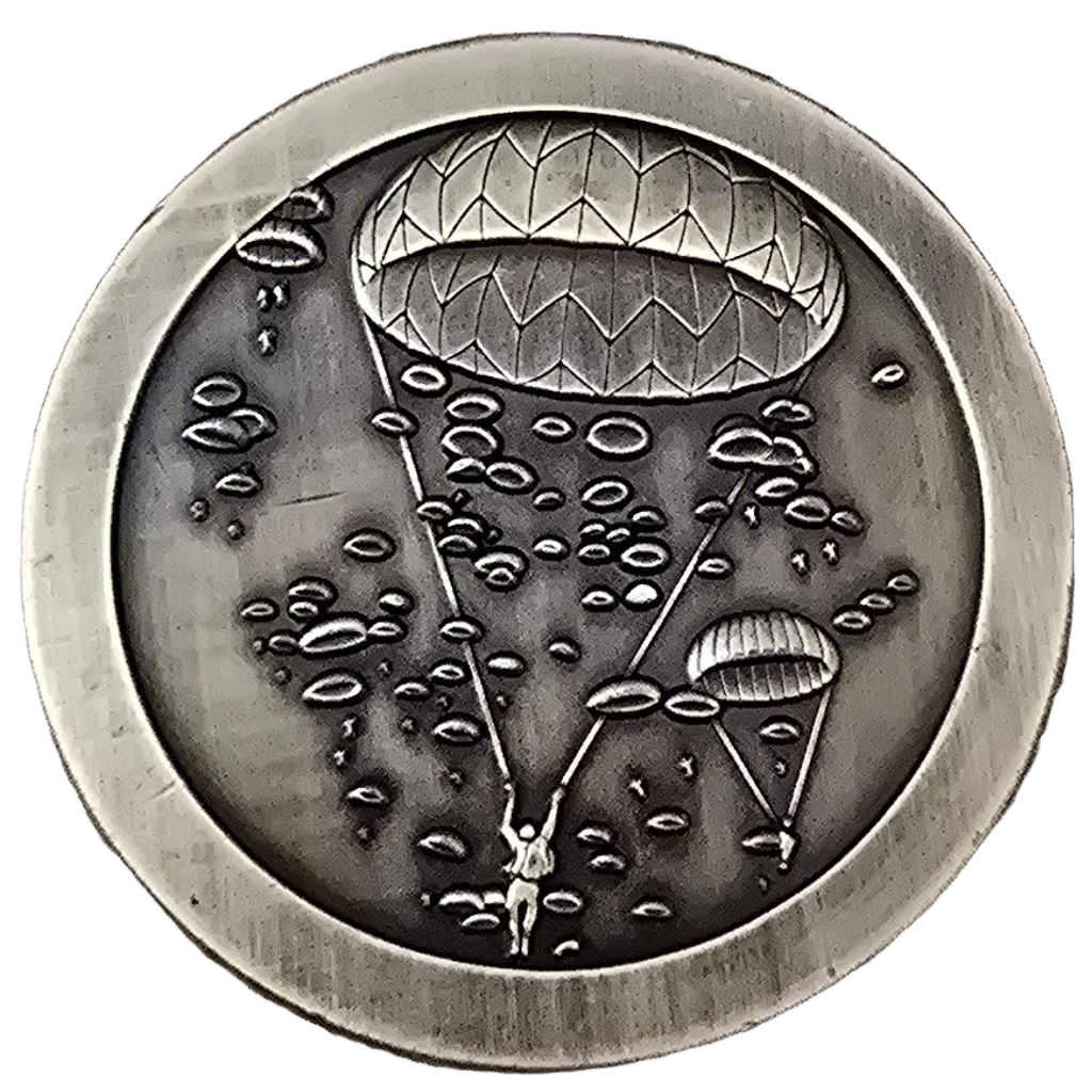 Veterans Parachute Challenge Coin — back