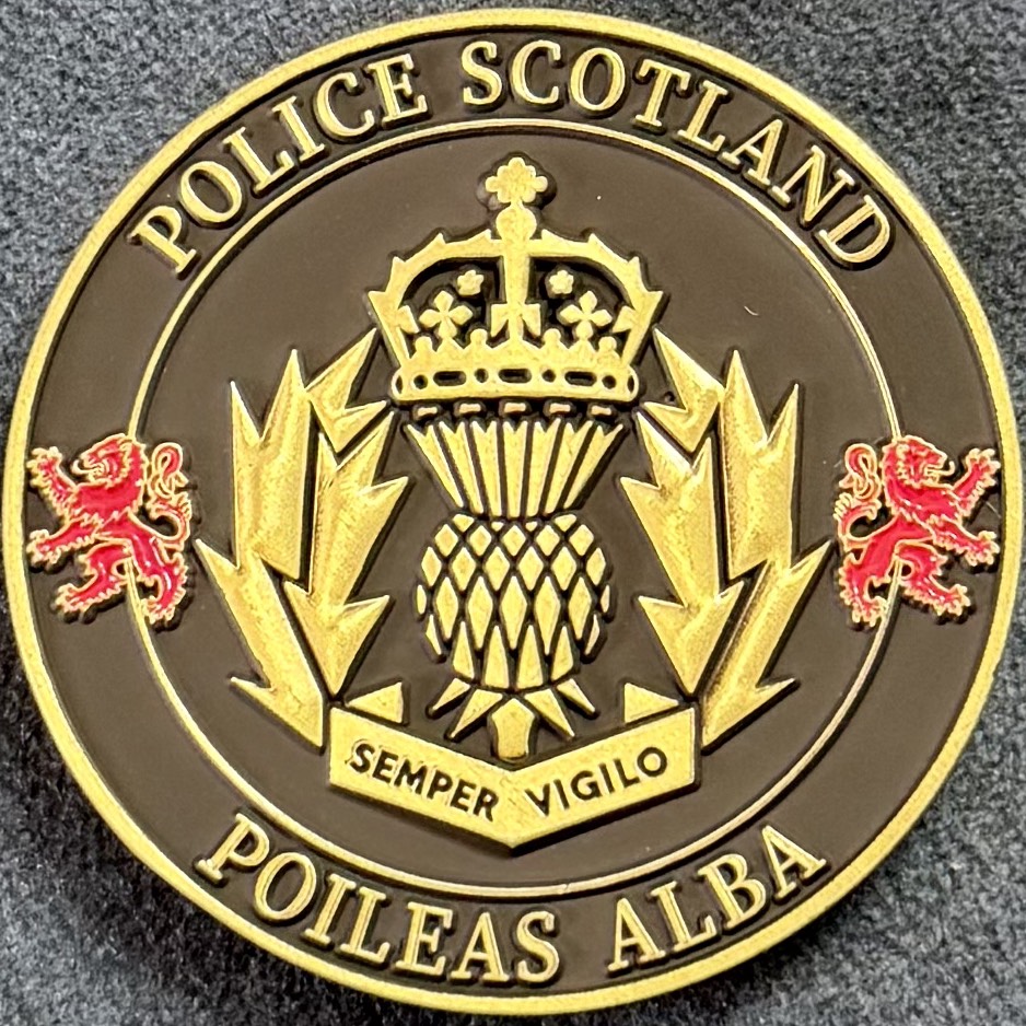 Police Scotland Detective Challenge Coin — back
