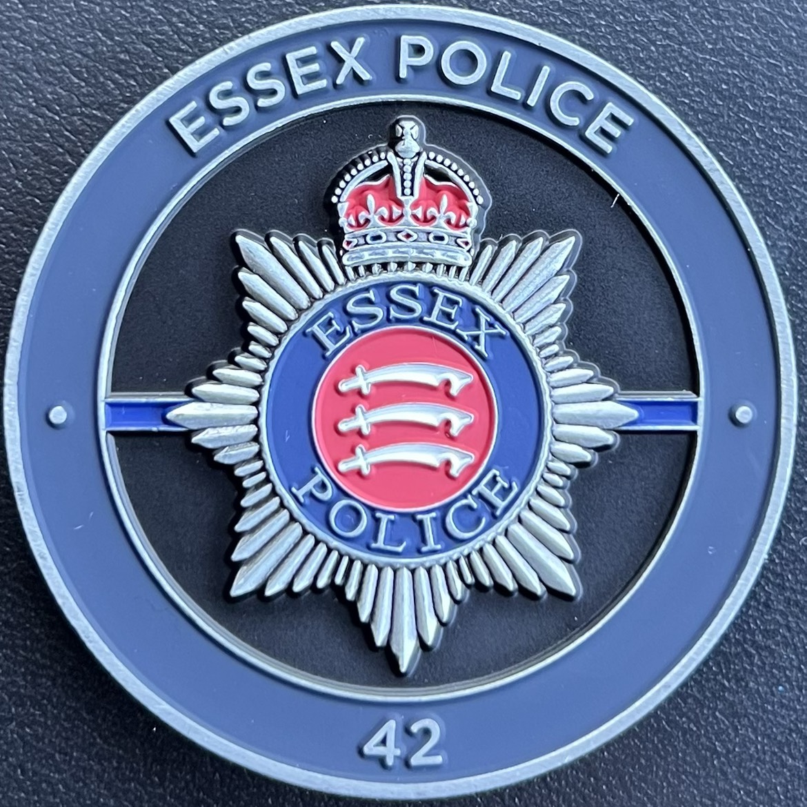 Essex Police Crime Scene Investigation Challenge Coin — back