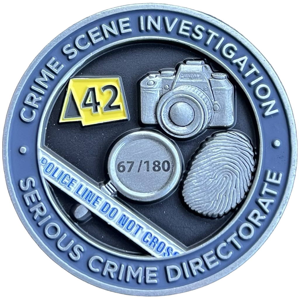 Essex Police Crime Scene Investigation Challenge Coin — front