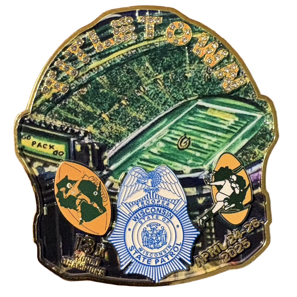 Wisconsin State Patrol NFL Draft White Helmet — back