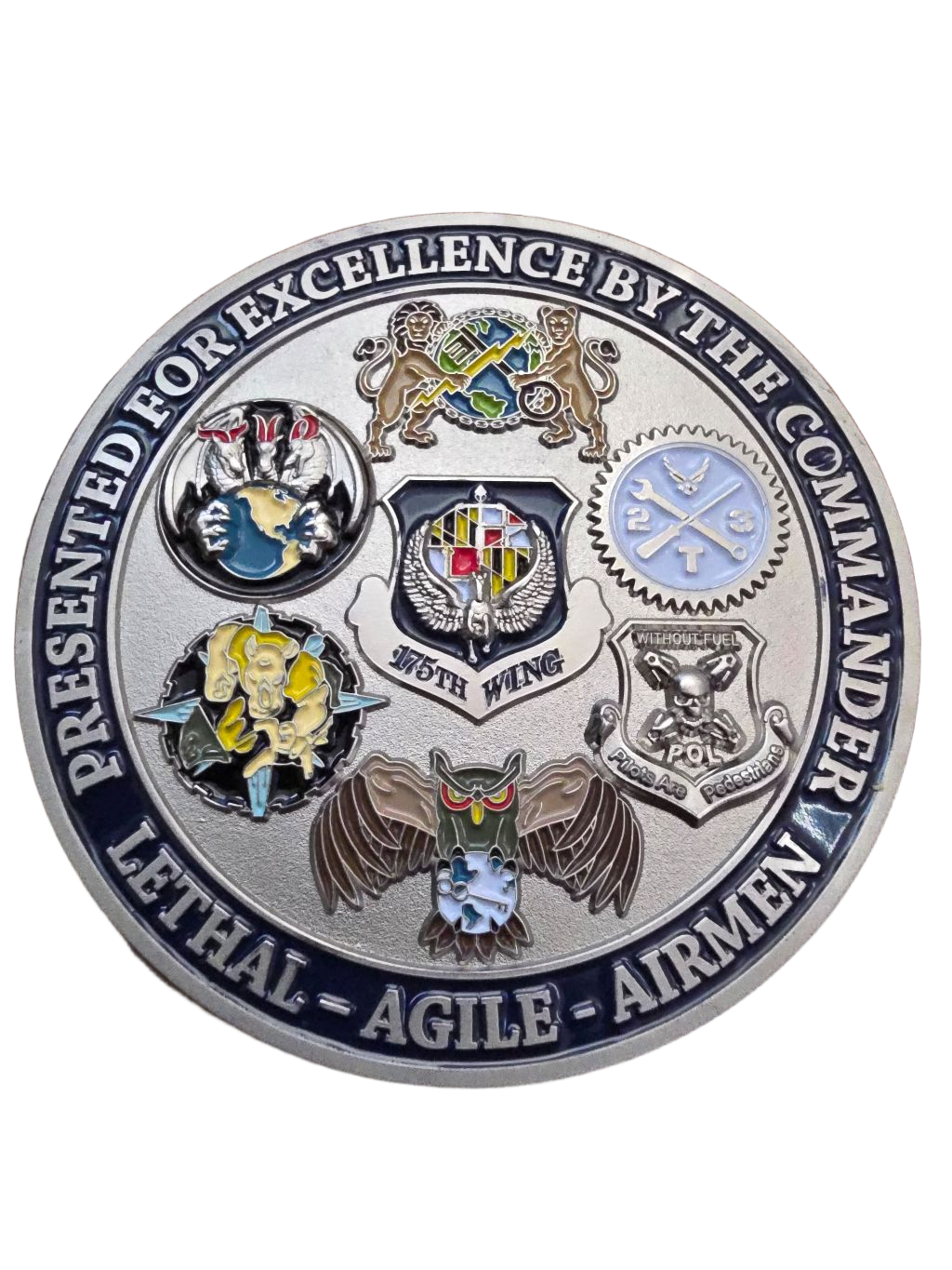 175th logistics readiness Squadron Commander coin — back