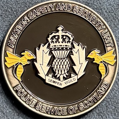 Police Scotland Aviation Safety and Security Unit Challenge Coin