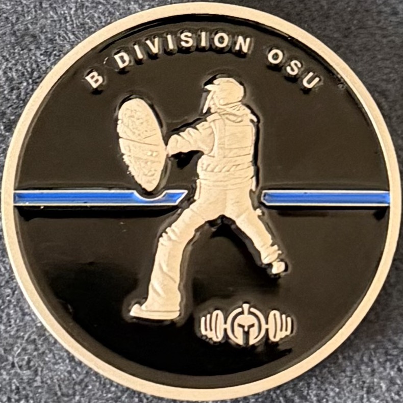 British Transport Police B Division OSU Challenge Coin — front