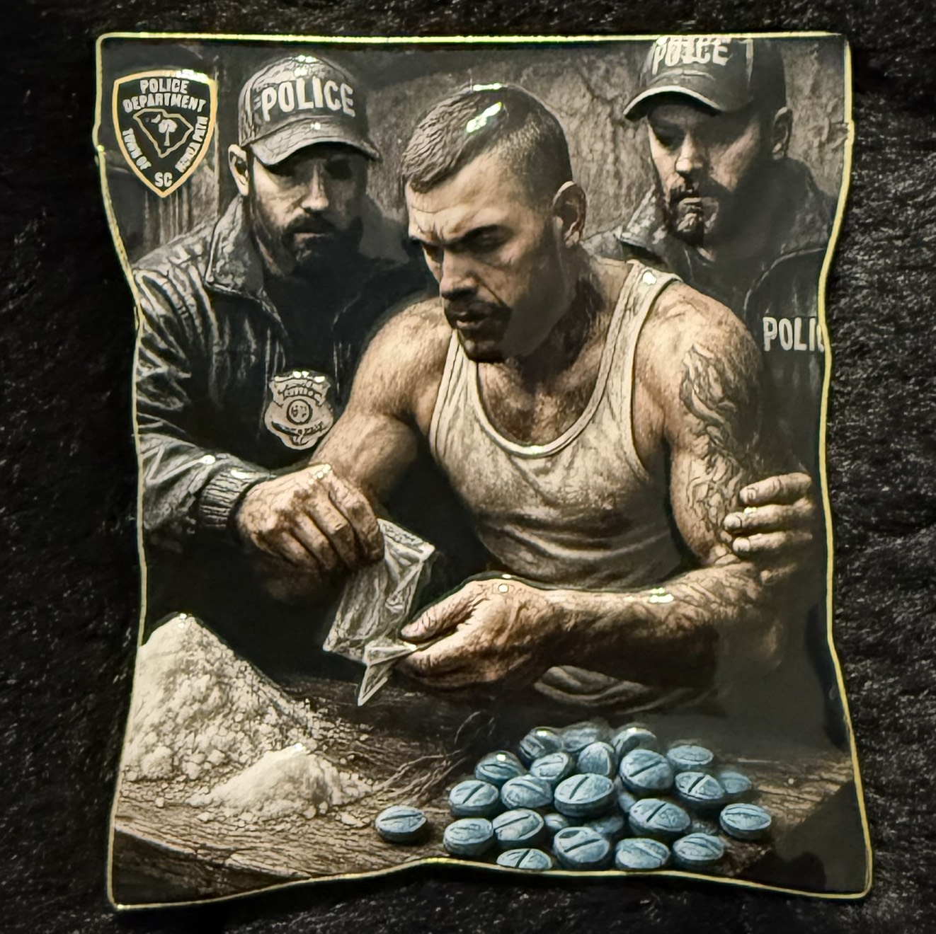 Town of Honea Path Police Department Narco Pill Bag (Gold Variant) — back