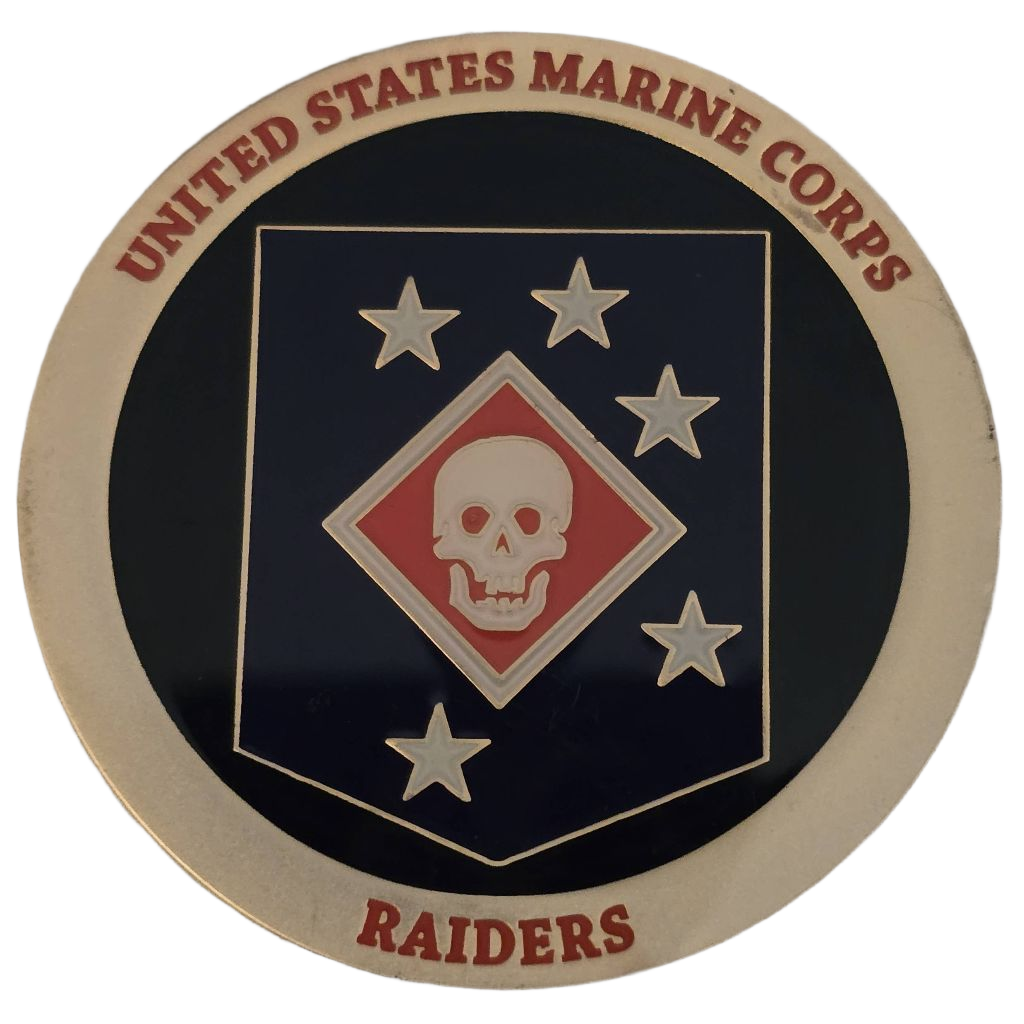 United States Marine Corps Raiders Challenge Coin — front