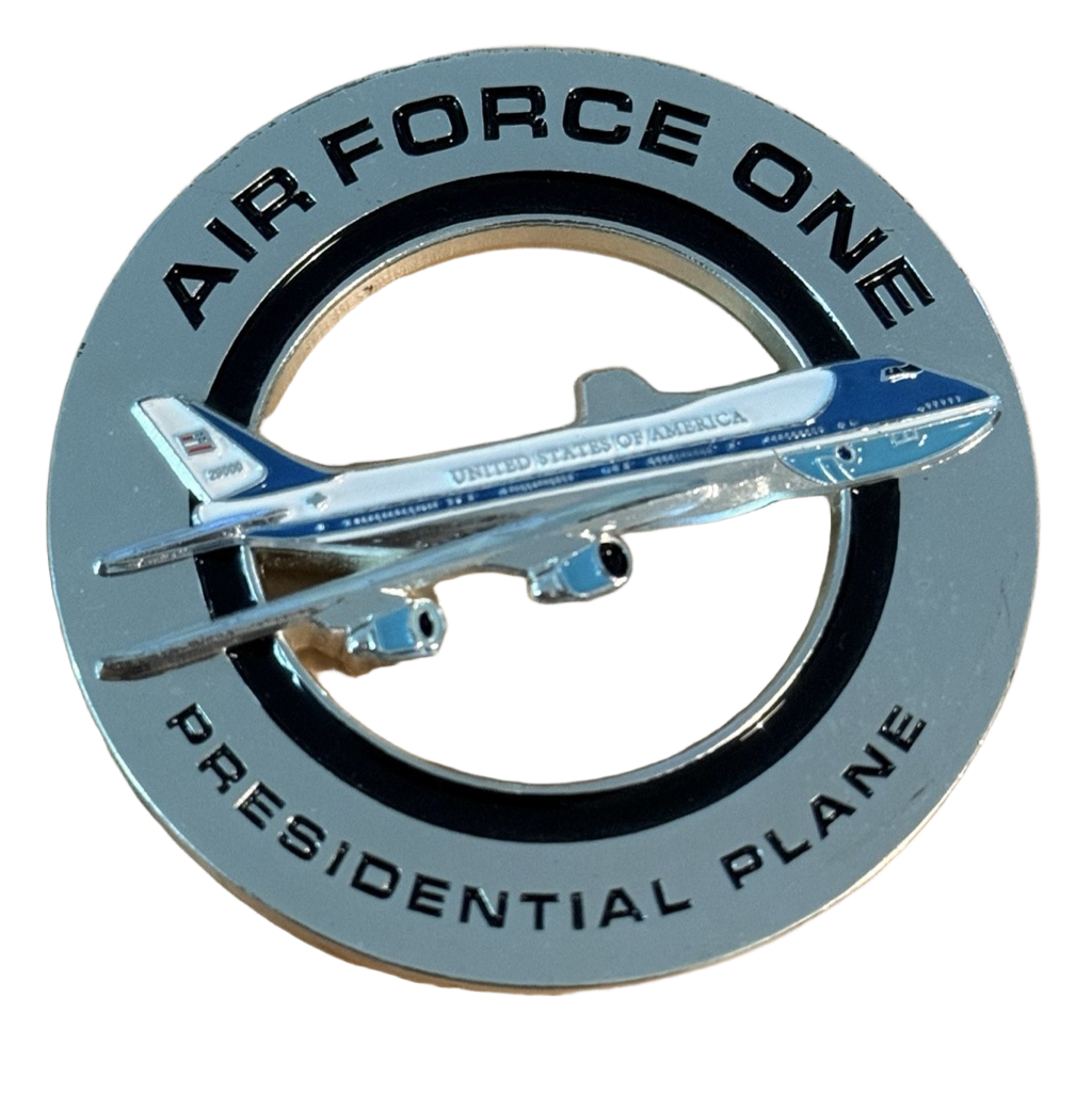 Air Force One Presidential Plane Challenge Coin — front