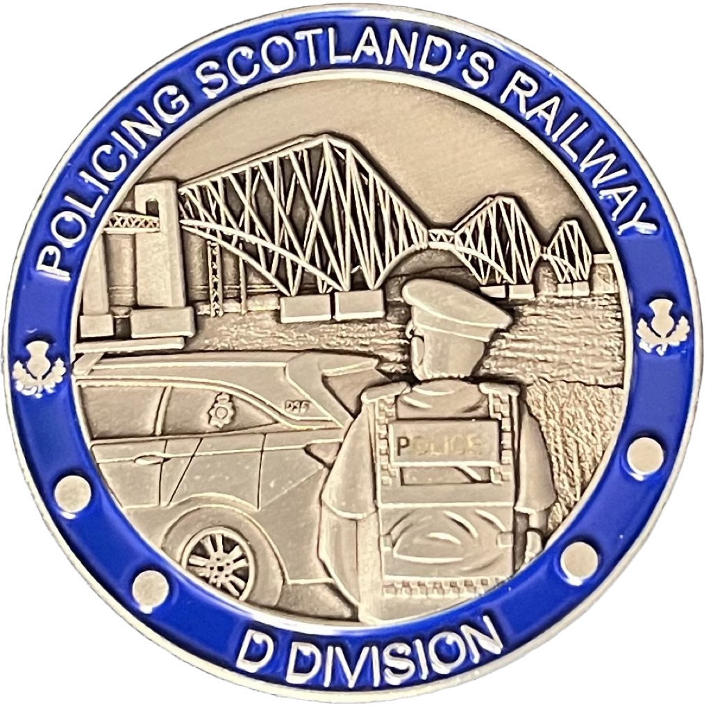 British Transport Police D Division Challenge Coin — front