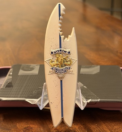Neptune Beach Police Surfboard