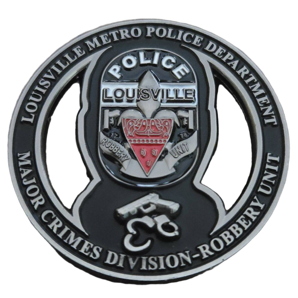Louisville Metro Police Department Major Crimes Division-Robbery Unit Coin — back