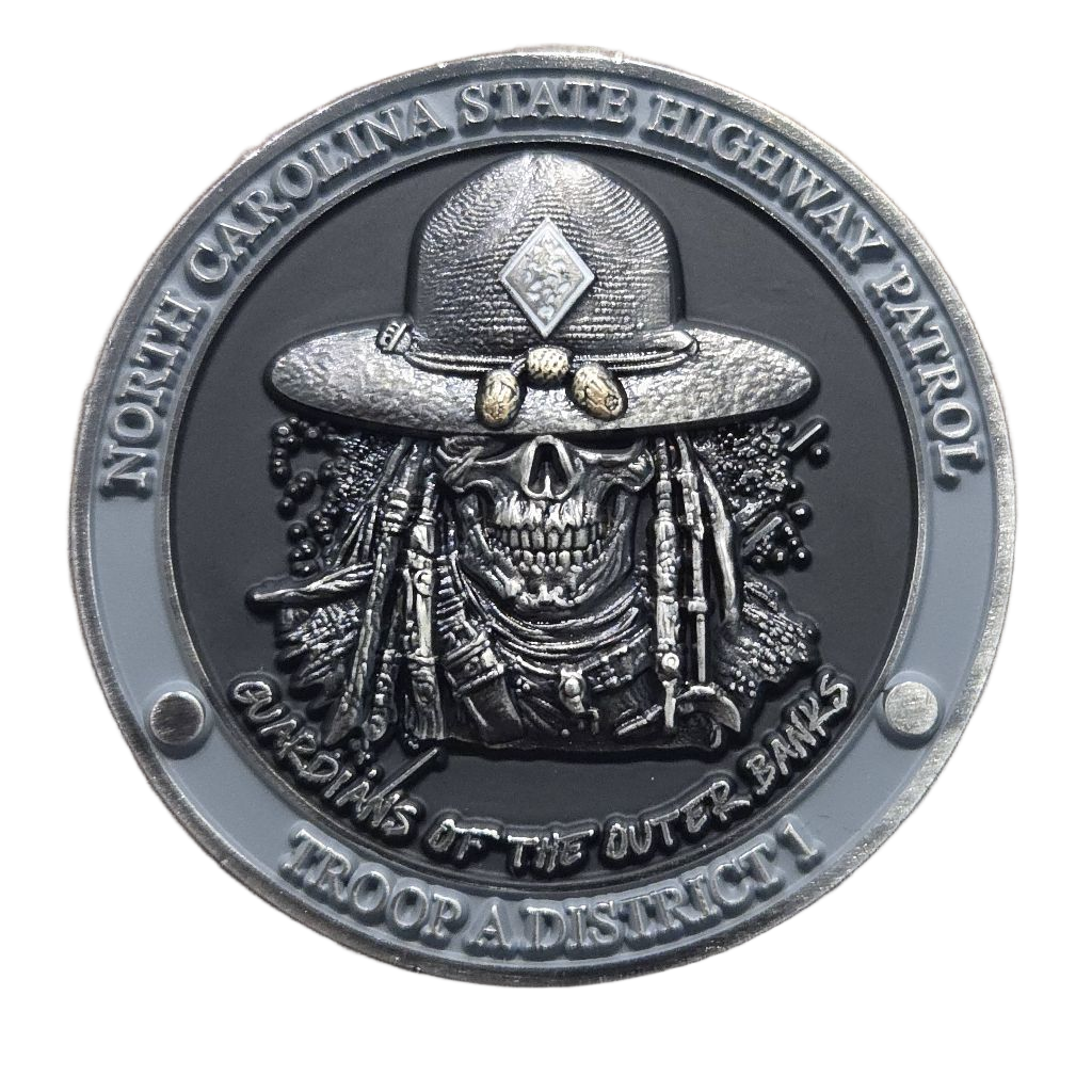 North Carolina State Highway Patrol Troop A District 1 Coin — front