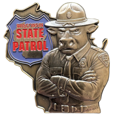 Wisconsin State Patrol Cow