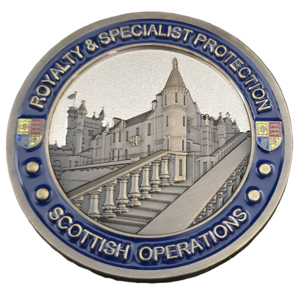 Balmoral Castle & New Scotland Yard Challenge Coin — back