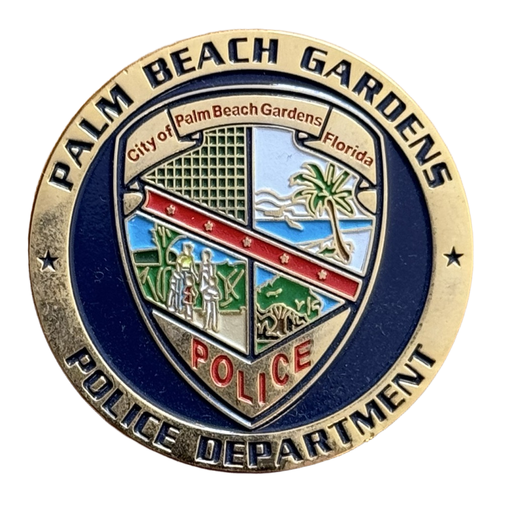 Palm Beach Gardens Police - Department Coin - Florida — front