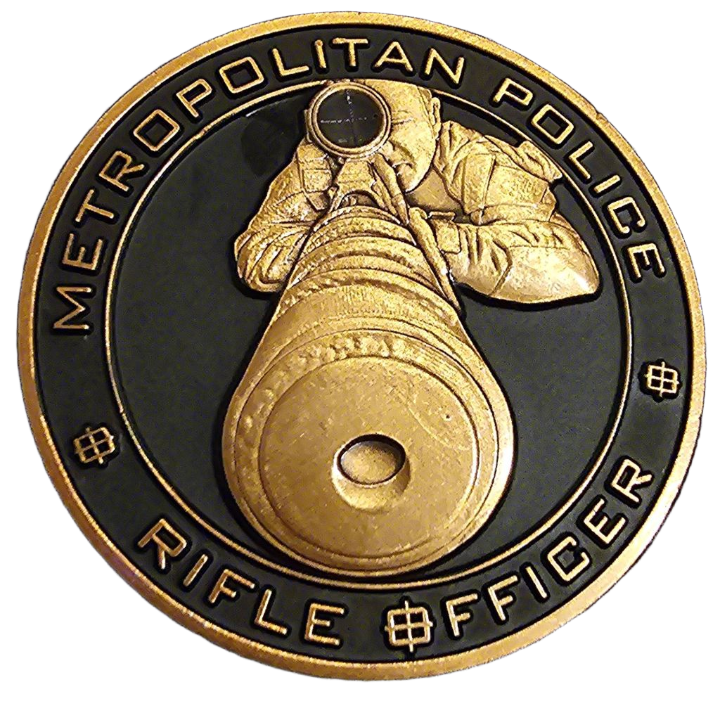 Metropolitan Police Rifles Challenge Coin — back