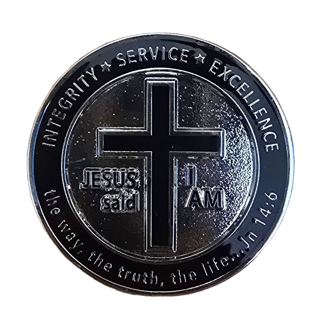 USAF BMT Church Service Coin — front