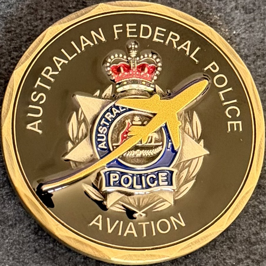 Australian Federal Police Aviation Challenge Coin — back