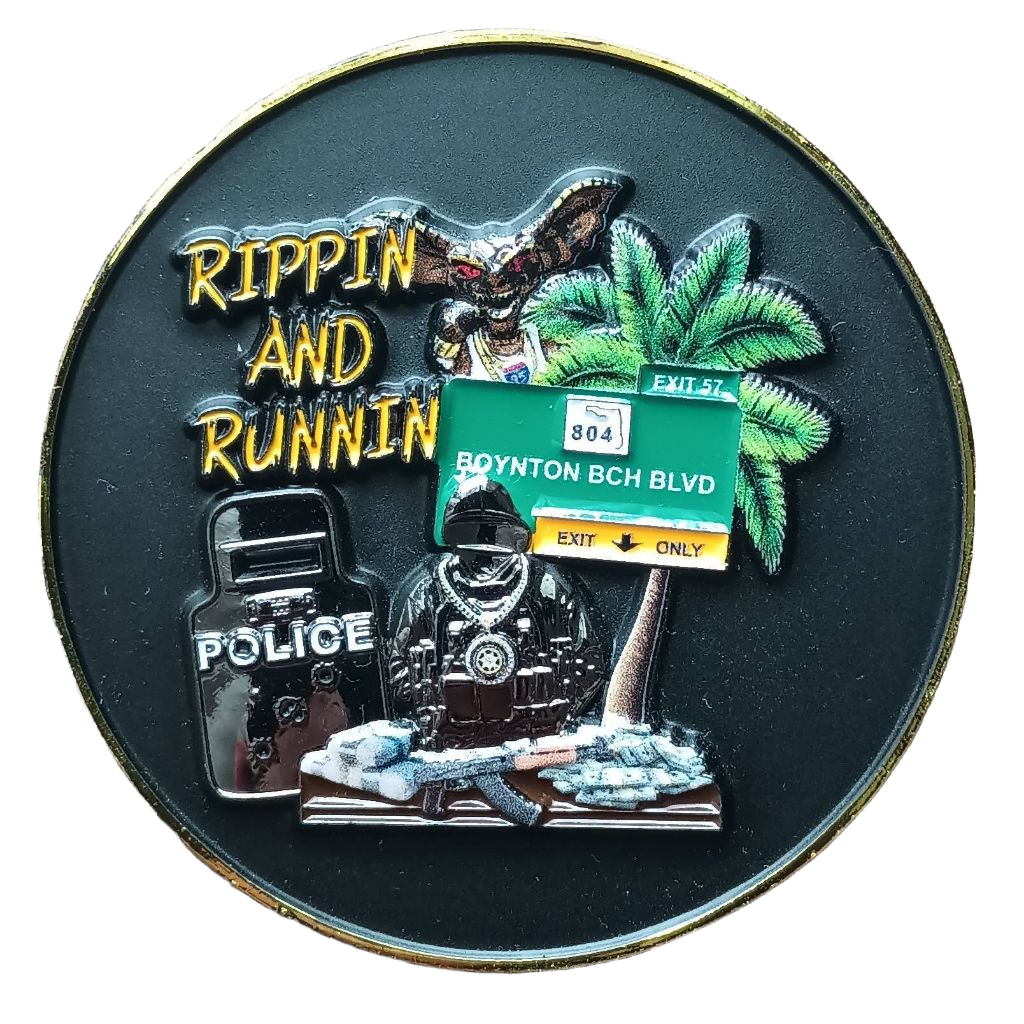 Boynton Beach Police Department Narcotics Investigative Unit Challenge Coin — front
