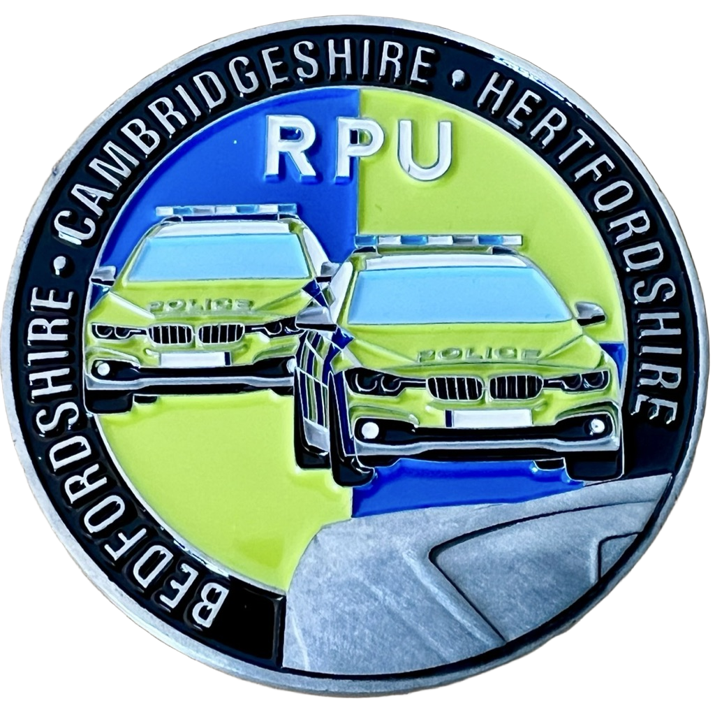 Bedfordshire, Cambridgeshire & Hertfordshire RPU Challenge Coin — front