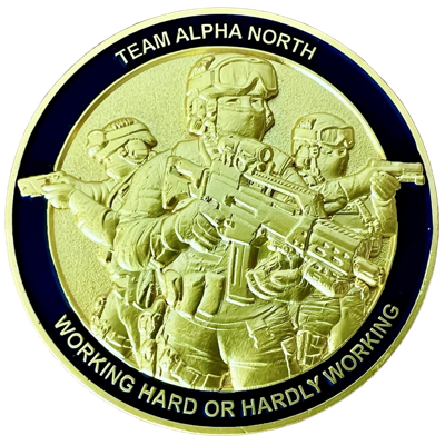 Team Alpha North Armed Policing Unit Challenge Coin
