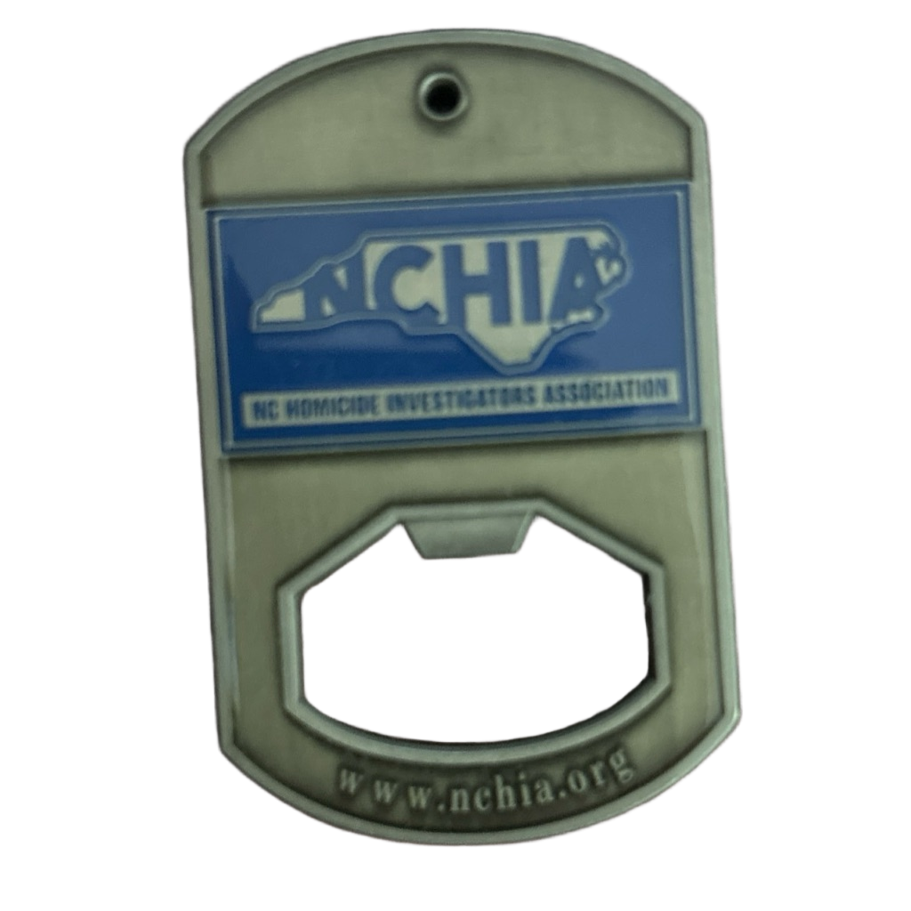 Homicide detective bottle opener — back