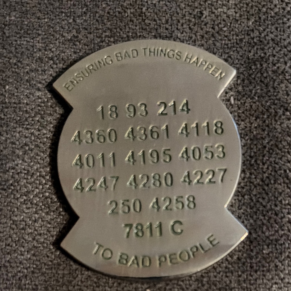Secret squirrel 7811C — back