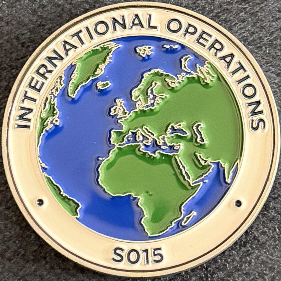 Metropolitan Police SO15 International Operations Challenge Coin — front
