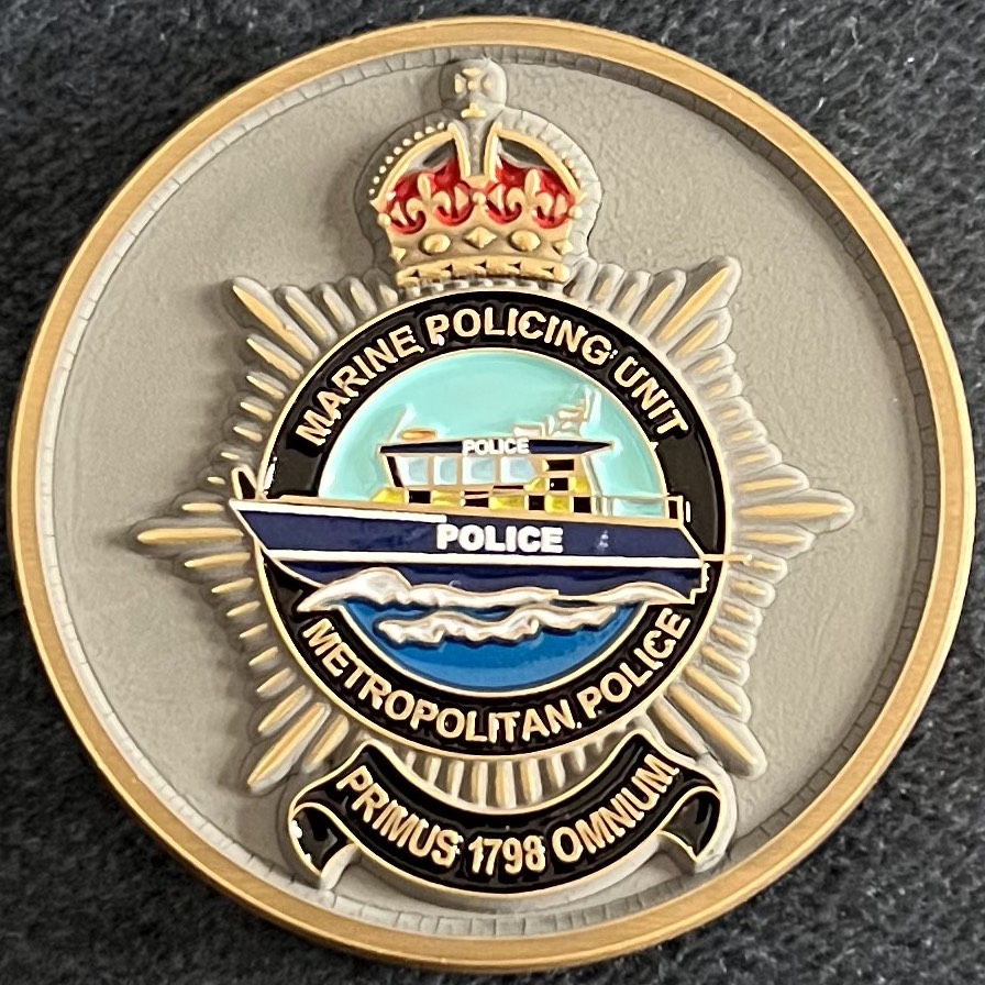 Metropolitan Police Marine Policing Unit Challenge Coin — back