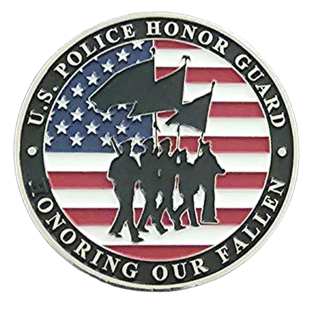 U.S. Police Honor Guard & National Police Memorial Challenge Coin — front