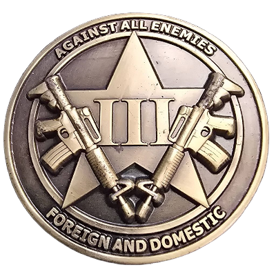 Against All Enemies Foreign and Domestic Challenge Coin
