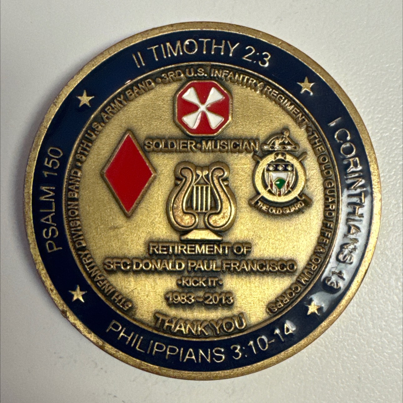 US Army Old Guard Fife & Drum Corps — back