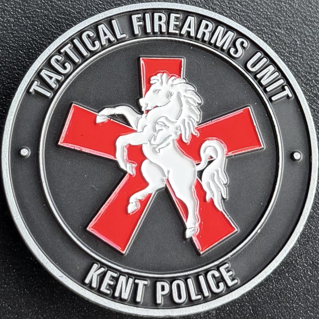 Kent Police Enhanced Weaponry Challenge Coin — back