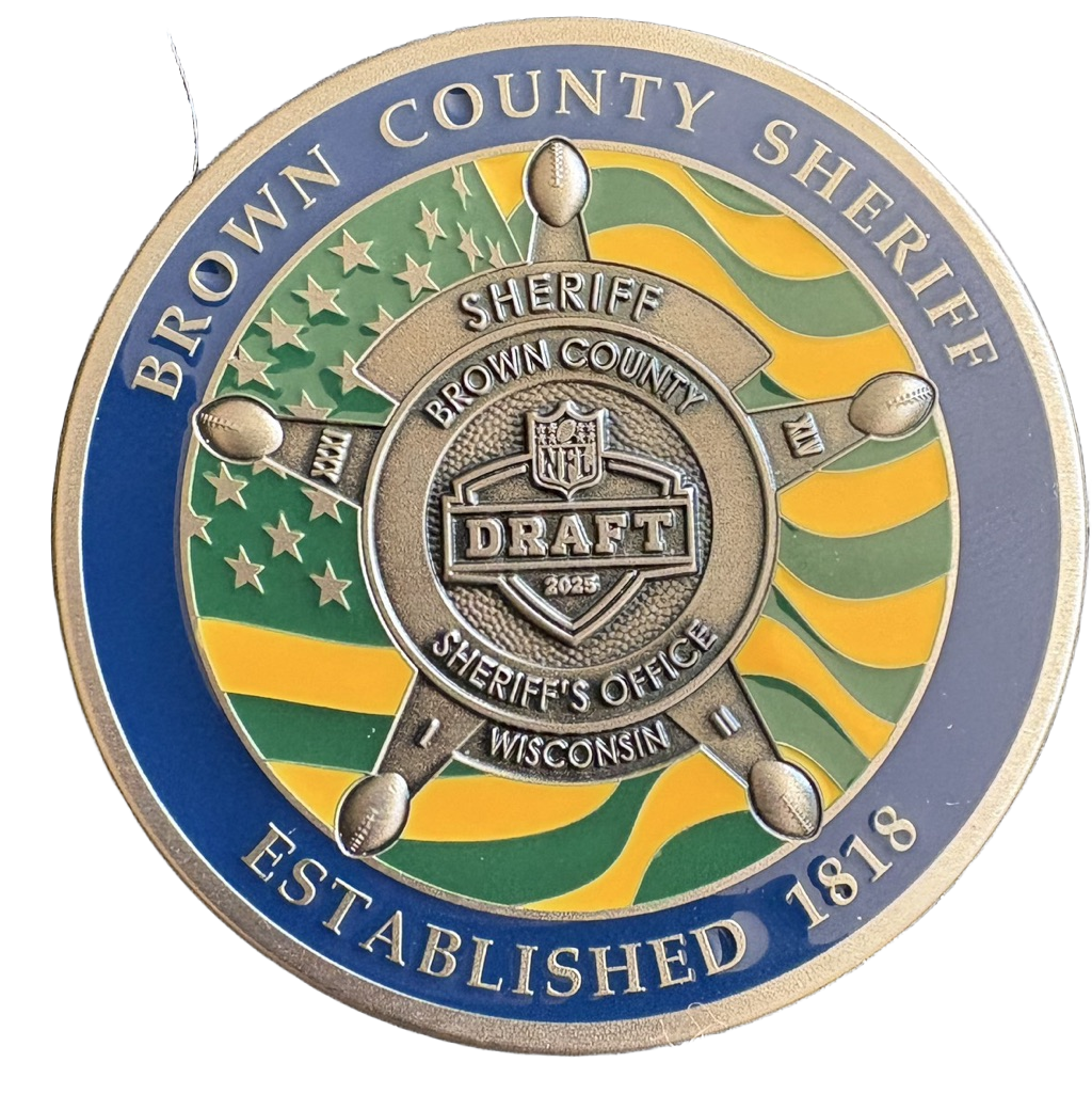 Brown County Sheriff’s Office NFL Draft Coin — front