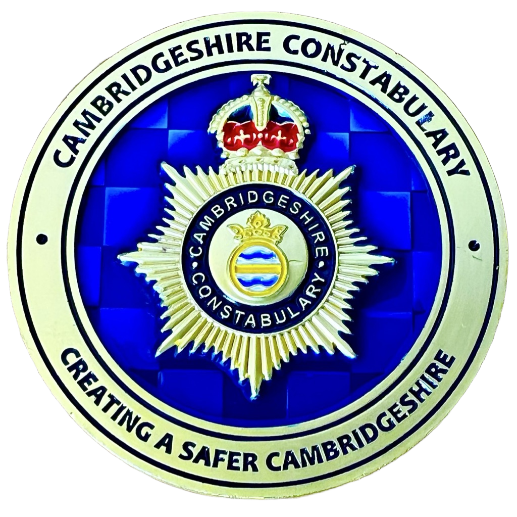 Volunteer Police Cadets and Cambridgeshire Constabulary Challenge Coin — back