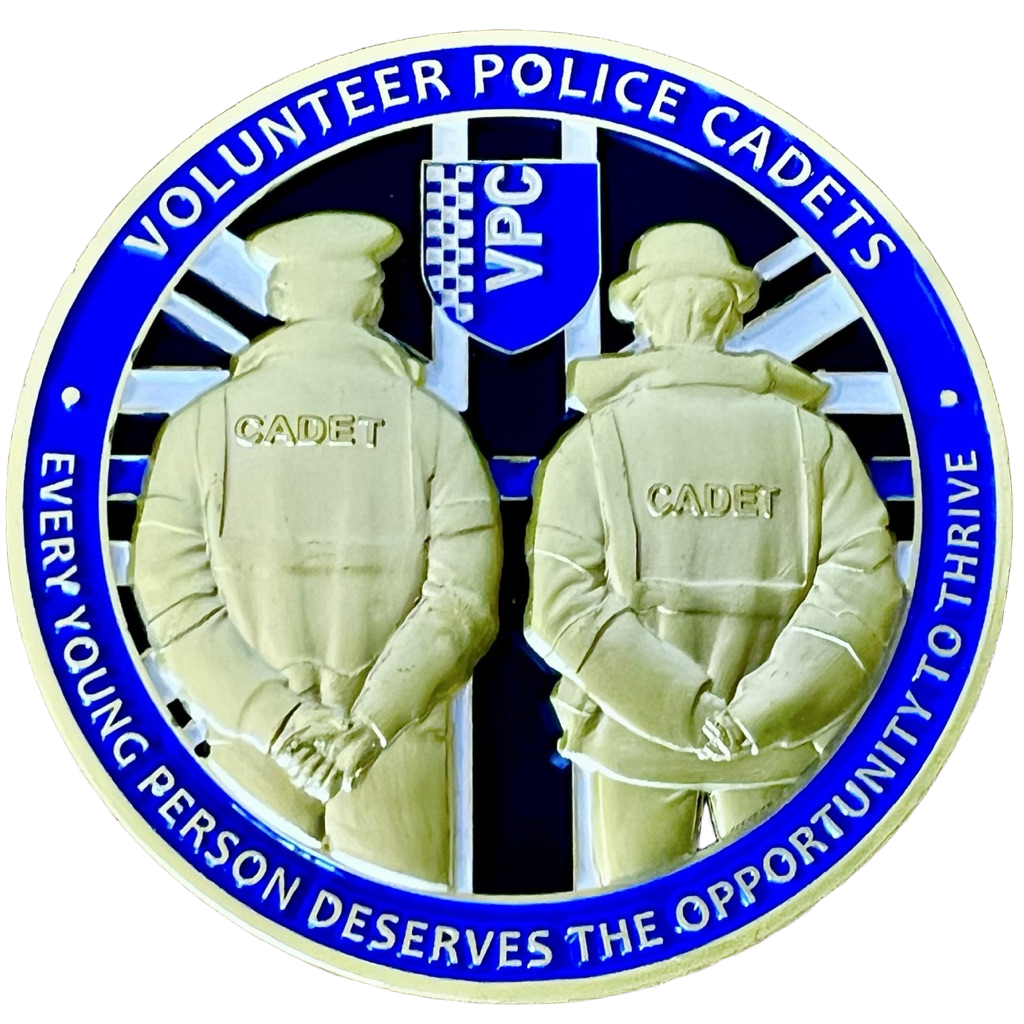 Volunteer Police Cadets and Cambridgeshire Constabulary Challenge Coin — front