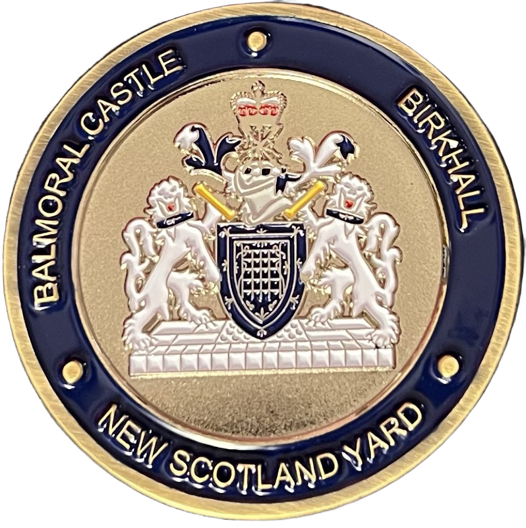 Metropolitan Police Royalty & Specialist Protection Scottish Operations Balmoral Castle & Birkhall Challenge Coin — back
