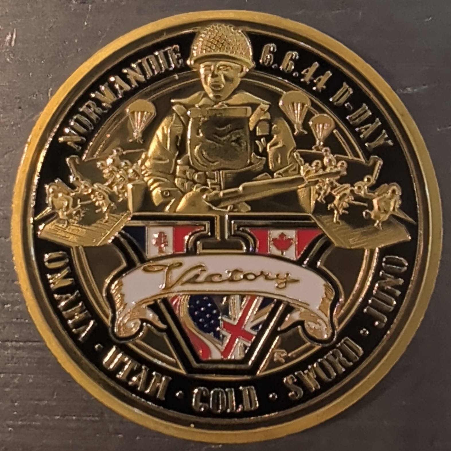 Allies D-Day Coin — back